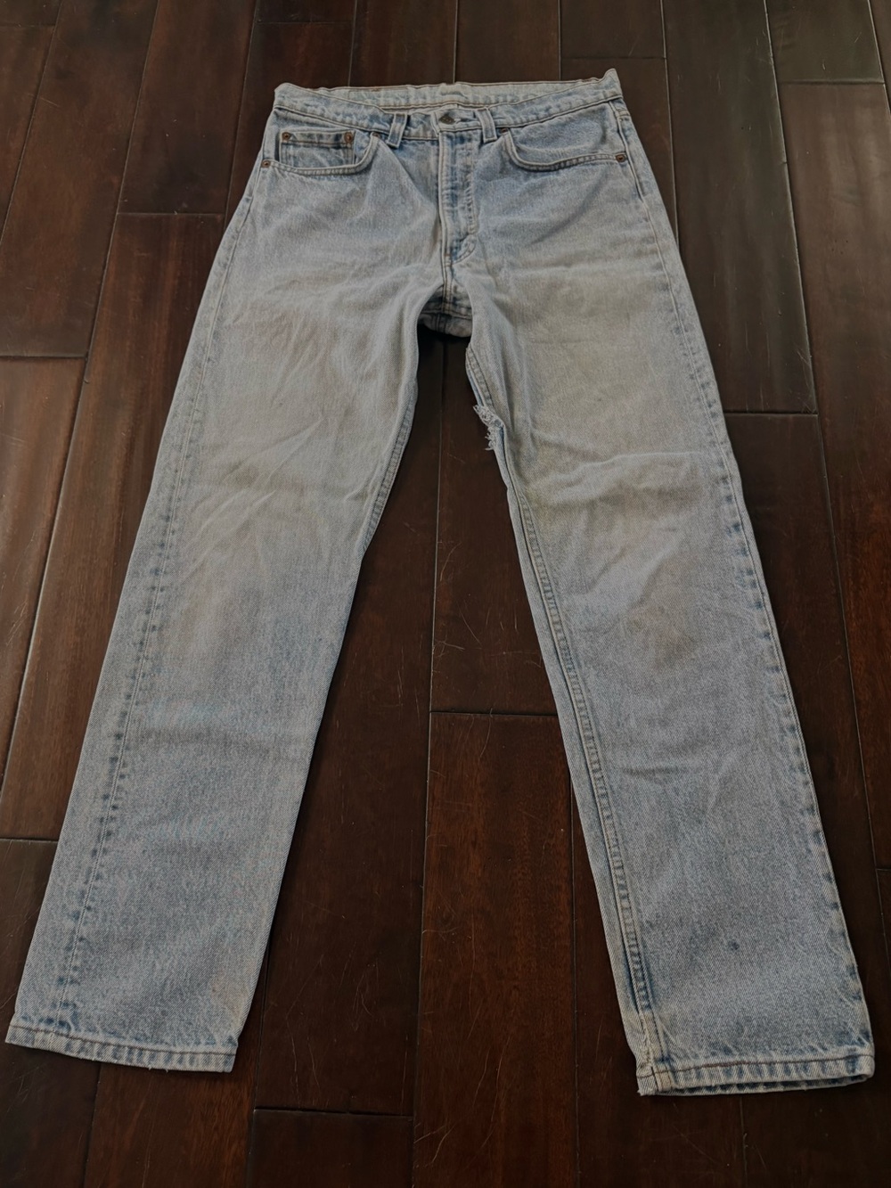 Vintage 80’s Levi's 505 Light Wash Straight Leg Blue Jeans - Made in USA